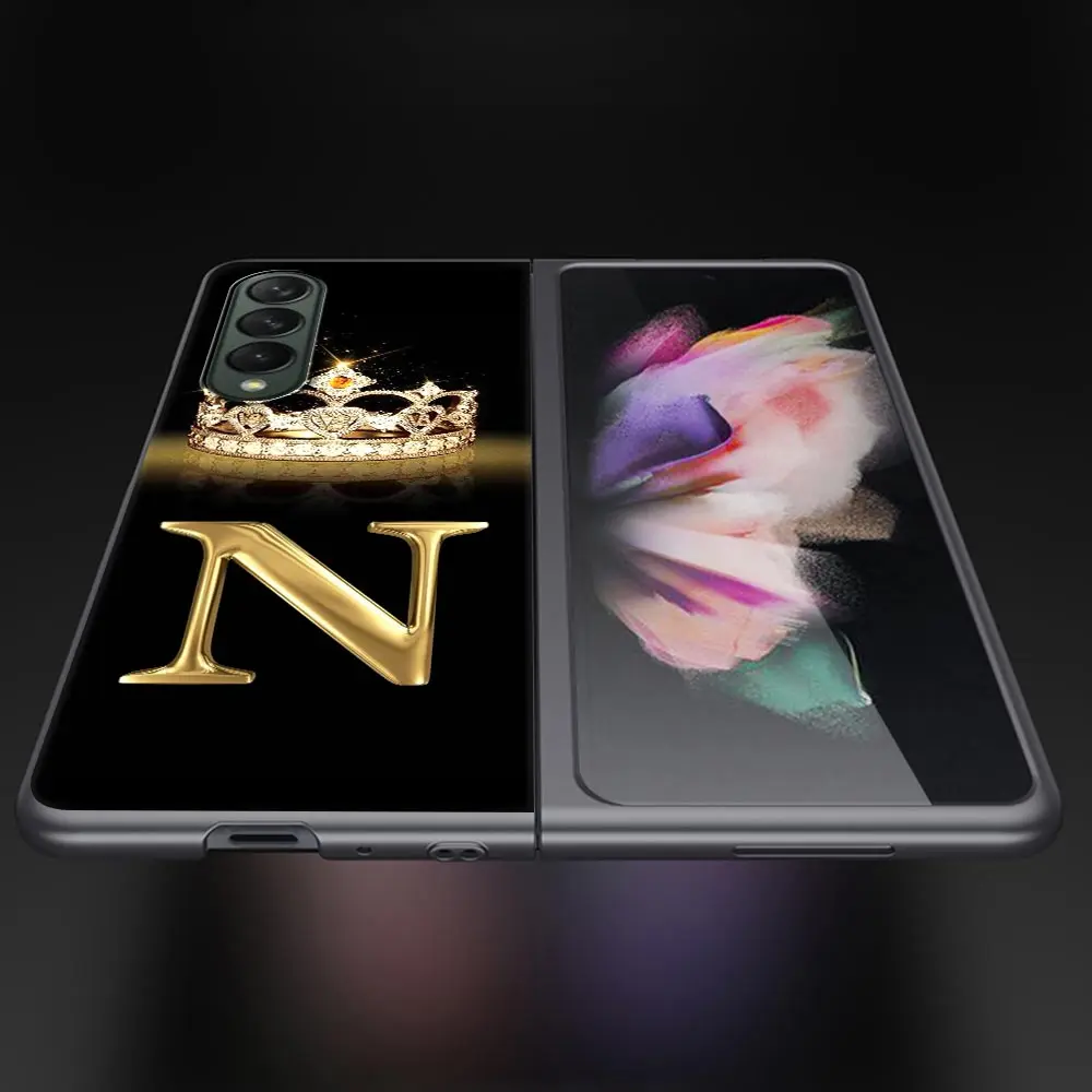 Роскошный чехол для Samsung Z Fold3 5G телефона Galaxy ZFold 3 Черный Твердый Fold 4 7 6 дюйма
