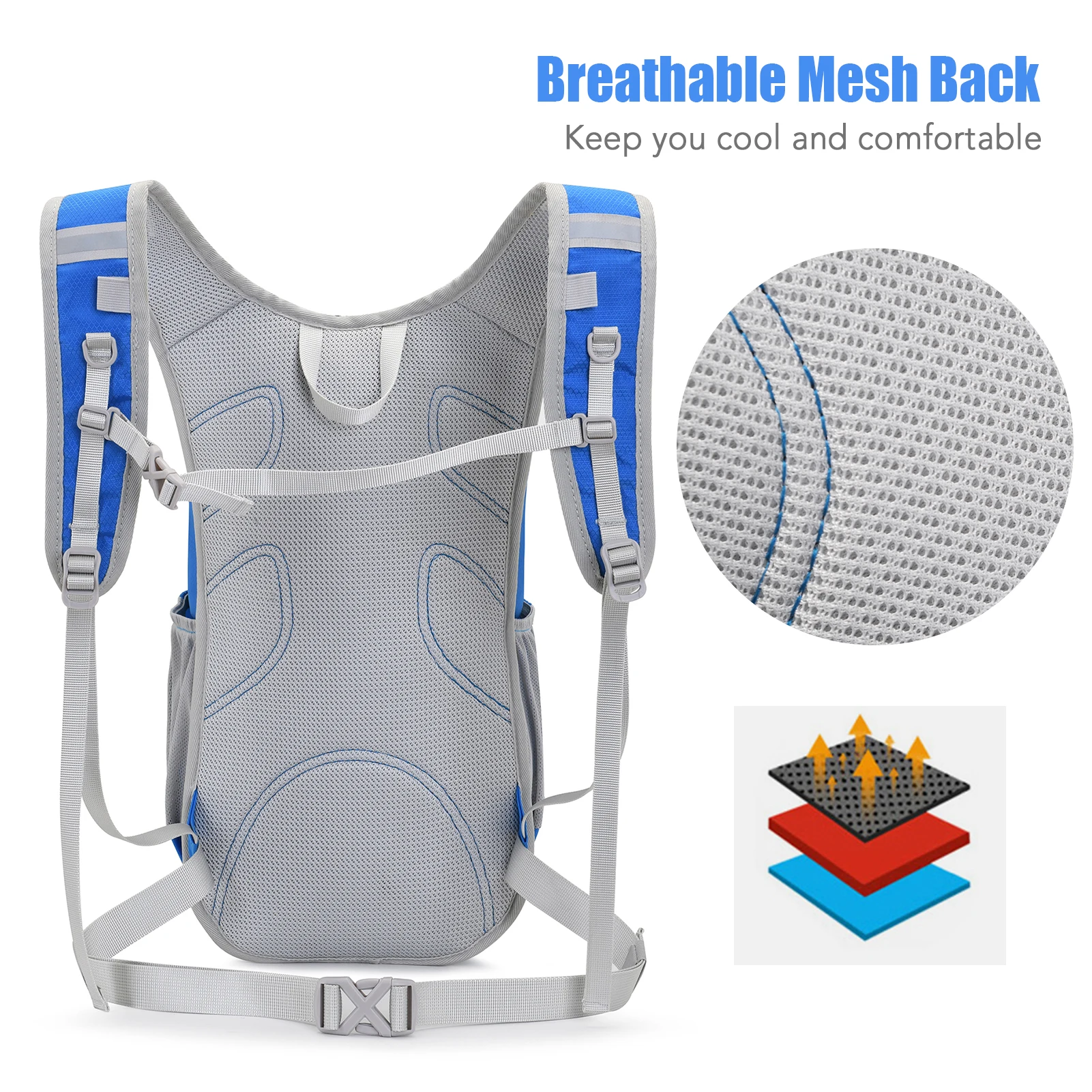 

12L Hydration Backpack with Insulated Compartment Cooler Bag Backpack Travel Hiking Climbing Bicycle Backpack