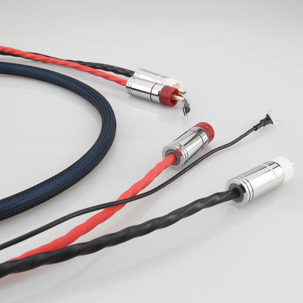 Audiocrast OFC посеребренный с экранированием RCA 5-контактный разъем DIN XLR U spade штекер
