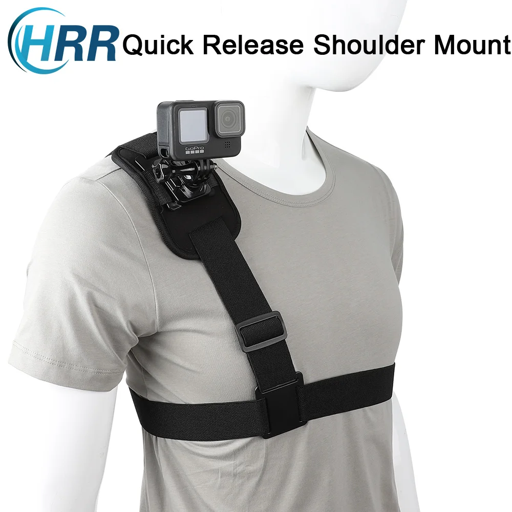 

Shoulder Mount Strap Clamp for GoPro Hero 10 9 8 7 6 5 4 MAX AKASO SJCAM EKEN DJI Osmo Action Insta360 Sports Camera Accessoires