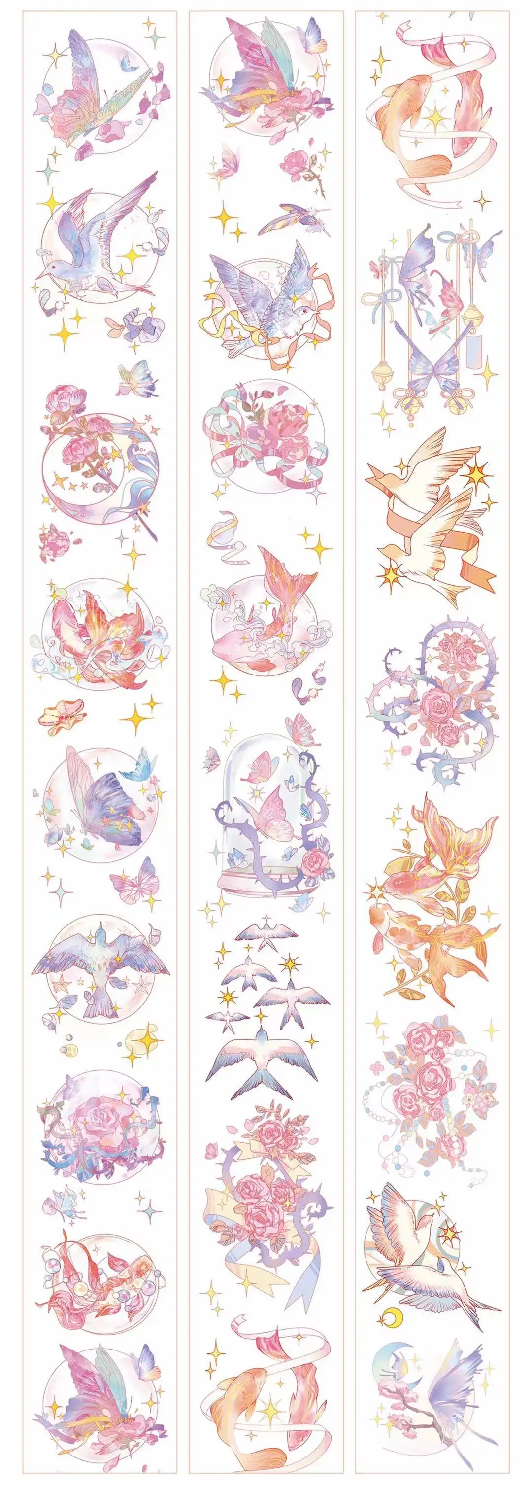 

Летящей птицы и рыбы лента Washi для изготовления открыток пуля журнал Сделай Сам декоративные Стикеры для скрапбукинга