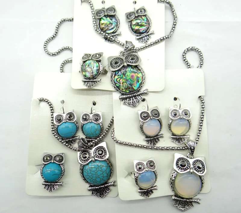 Кольцо и ожерелье из натурального камня с бирюзовым кварцем | Украшения