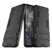 armor bumper for oneplus nord case for oneplus nord cover shockproof silicone pc stand protective phone bumper for oneplus nord