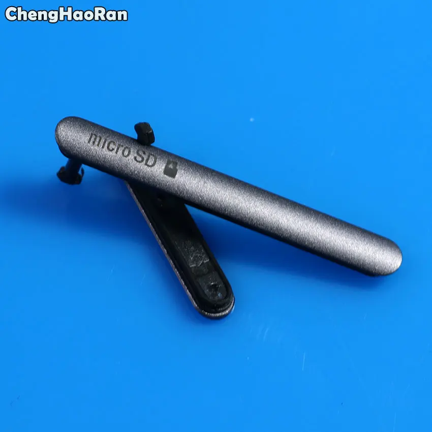 Black ChengHaoRan Micro SD sim-карта зарядный слот Порт пылезащитный Разъем USB чехол для Sony Xperia Z3 L55t D6603 пылезащитный чехол - Цвет: Black