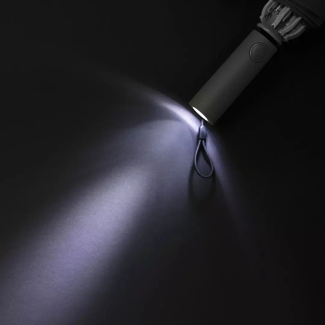 Зонт с автоматической подсветкой Xiaomi высокого качества с защитой от воды и солнца, устойчивый к ударам и обратному развороту.