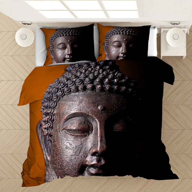 Богемный Комплект постельного белья с статуей Будды постельное белье 3D