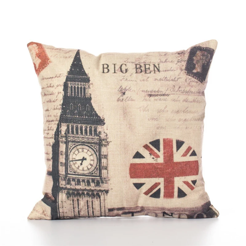 Эйфелева Башня Биг Бен наволочка льняное белье европейская Подушка с