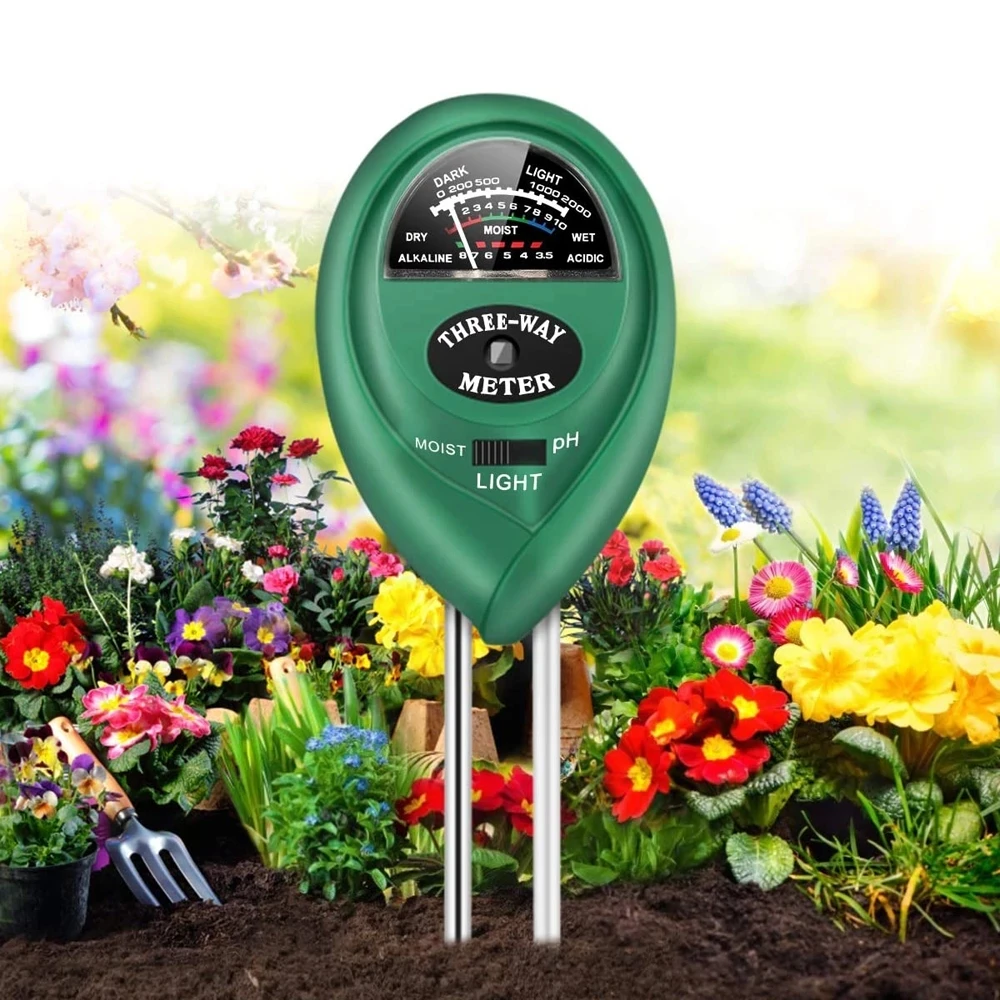 

3 in 1 Soil PH Meter Sunlight PH Tester Garden Flowers Soil Moisture Sensor Meter Plants Acidity Humidity PH Monitor Detector