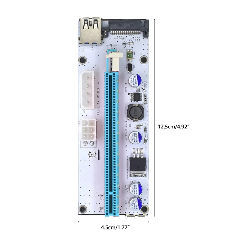 

Плата расширения VER008S PCI-E 008S PCI Express 1X до 16X, удлинитель с 4 контактами и 6 контактами SATA, светодиодный индикатор питания для видеокарты HCCY
