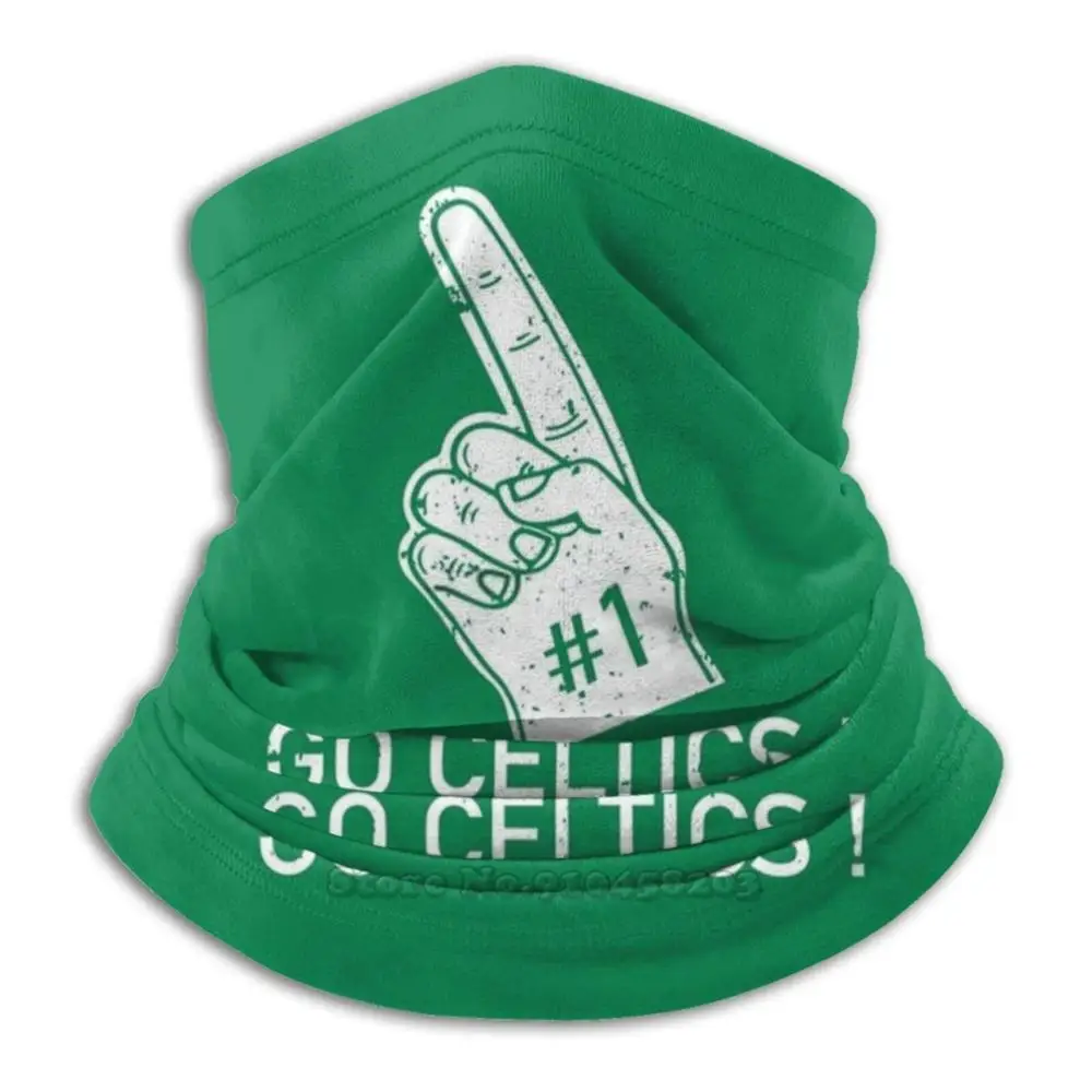 

Бандана Boston Hand 3D, мягкая флисовая маска для лица и шеи, спортивный шарф, фанатская, для рук, номер один, Бостон, зеленая, белая