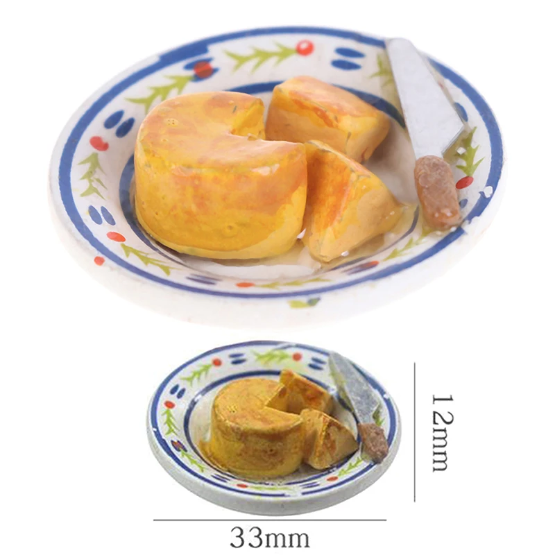 

1Pc 1:12 Dollhouse Miniature Food Cheesecake Model for Doll House Kitchen Decor Toy New