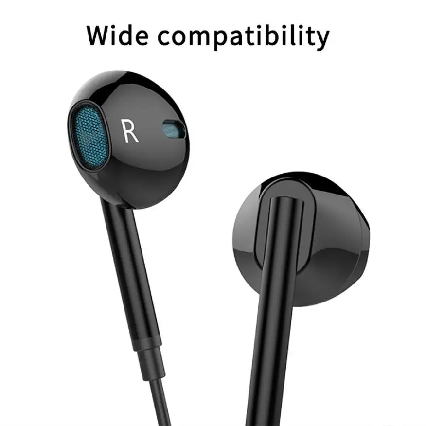 

In-Ear Earphones Wired Headphones HIFI Noise Cancelling Earphone Metal Music Headset With Microphone For Xiaomi Huawei iphone 12