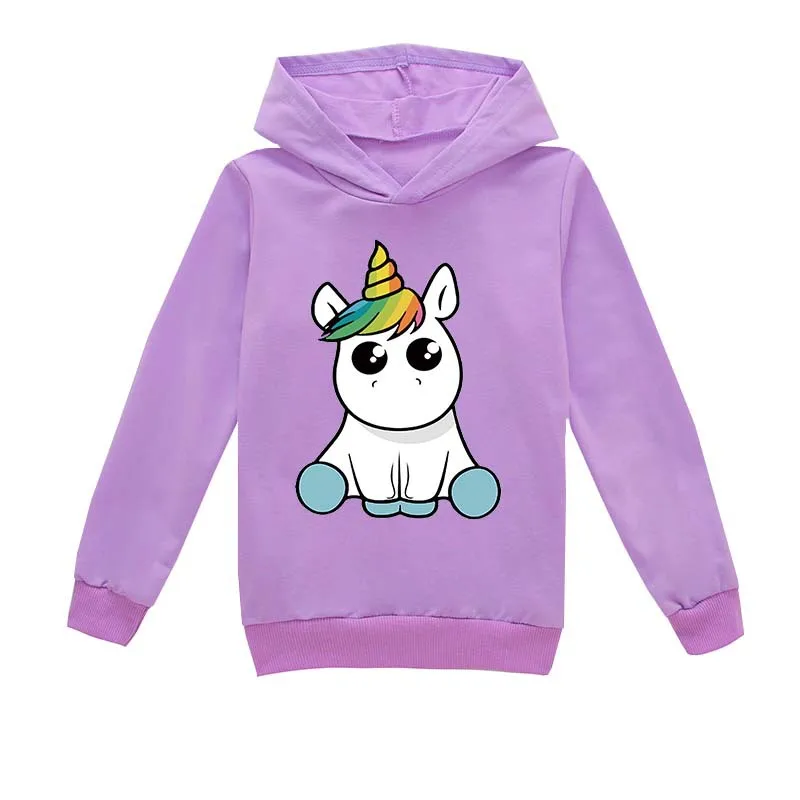 

Unicorn New product Children's Cloth Boys and Girls Printing Spring and Autumn Leisure Sports Hooded Pullover Children Sweater
