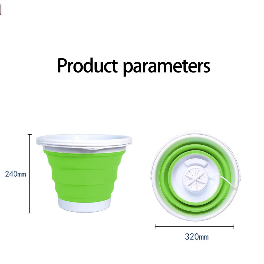 

Foldable Mini Washing Household Machine Rotating Ultrasonic Turbines Washer Charging Laundry Clothes Cleaner for Home Travel