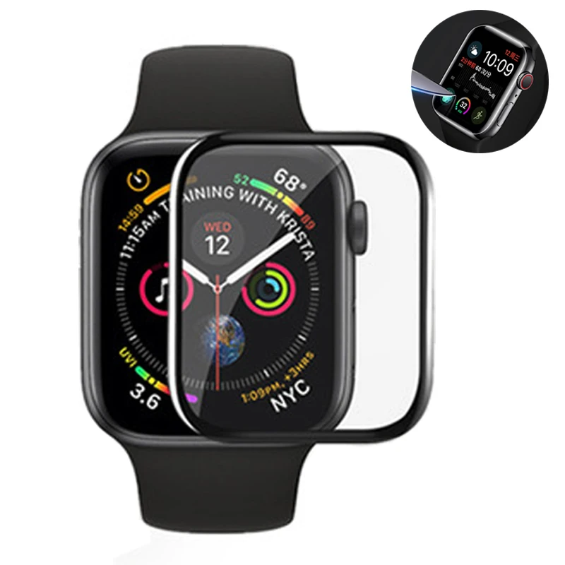 

3D Full coverage Edge Tempered Glass For Apple Watch 40/44mm Series 6 SE 5 4 Screen Protector For Apple Watch 38/42mm Series 2 3