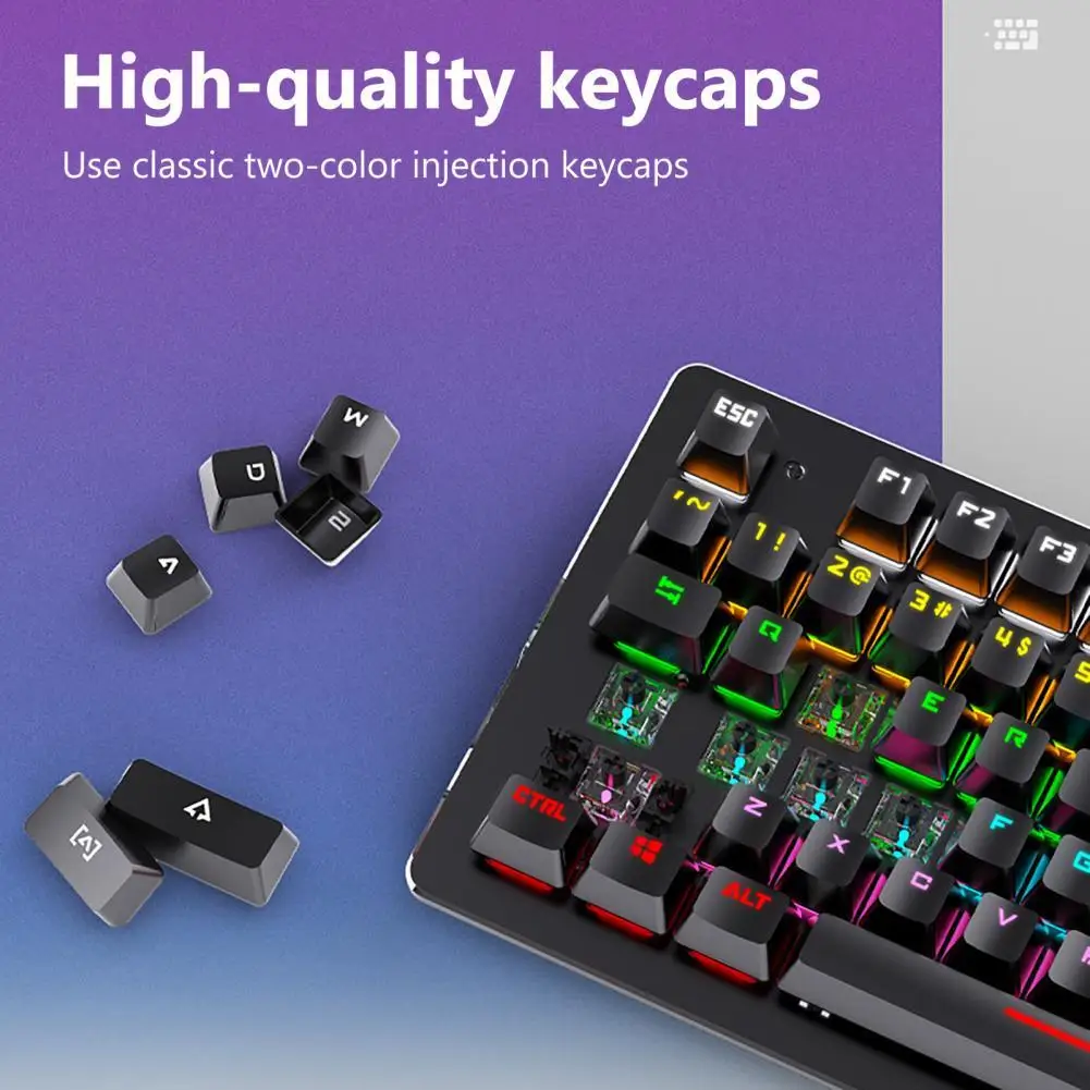 

Excellent 104 Key Caps E-sports Desk Wired Keyboard 104 Key Caps Mechanical Keyboard Non-fading Computer Accessories