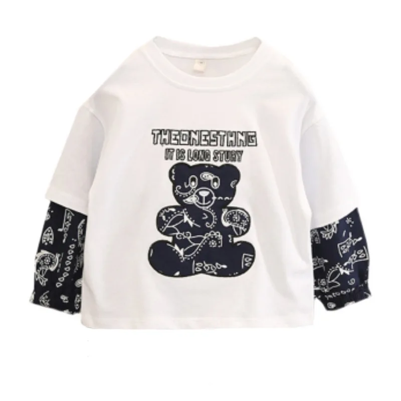 

Cute Bear Spring Autumn Boys Sweatshirts Jacket Coat KidsOutwear Teenager Tops Costume Children Clothes Cotton High Quality