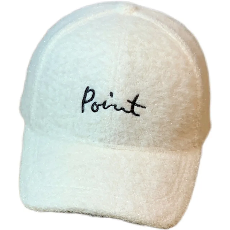 

2021 Brand Windproof Cashmere Baseball Caps Trendy Khaki Pink Plus Velvet Warm Winter Hats For Women Men Gorras Para Mujer