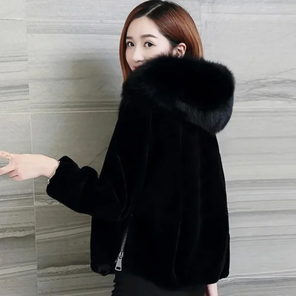 2019 Новое Женское пальто из натурального меха натуральная оторочка овечьей