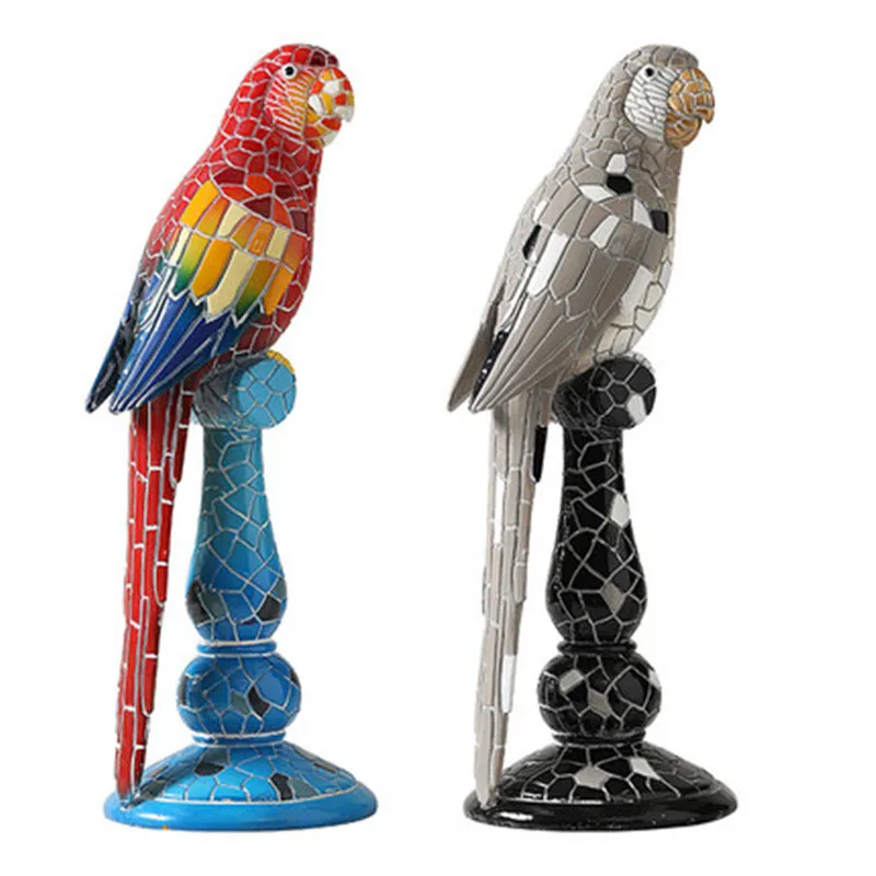 Европейская Современная креативная статуя попугая птица Гостиная ТВ шкаф винный