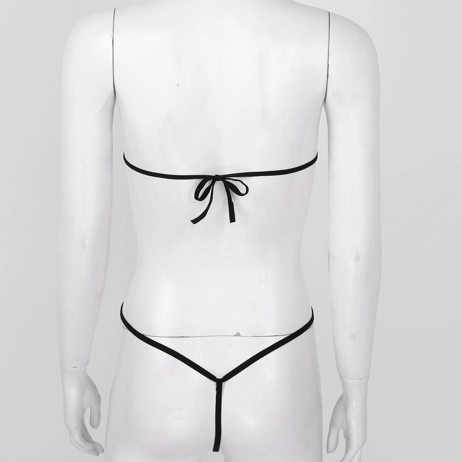 Для женщин с лямкой через шею Замочная скважина Боди женское Прозрачное нижнее