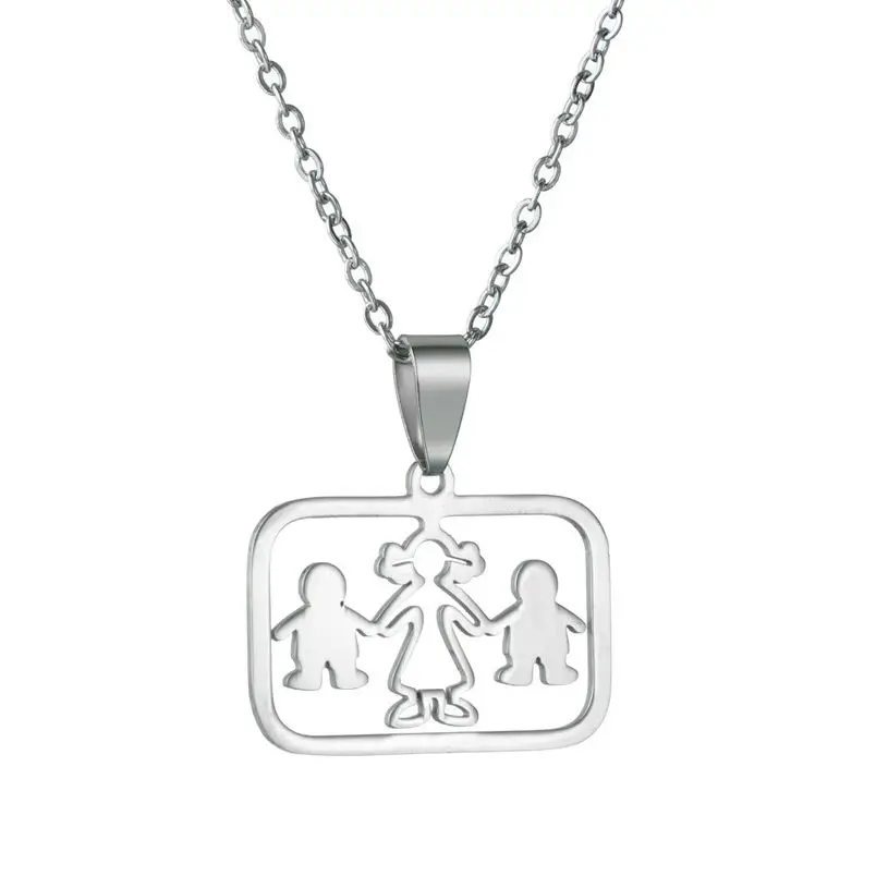 Ожерелье из нержавеющей стали для мамы, мальчиков и девочек, ожерелье-подвеска для мамы и мамы, детские ювелирные изделия, Прямая поставка