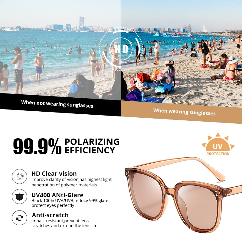 Солнцезащитные очки унисекс Pro Acme Поляризованные Квадратные в стиле ретро с