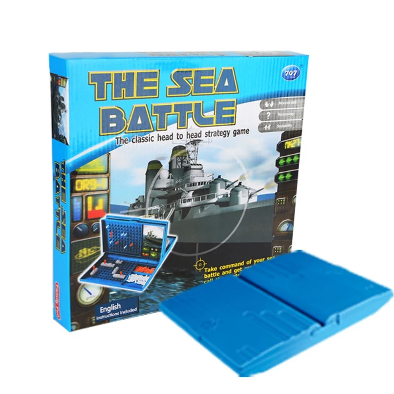 Classic Sea Battle Ships Strategy Board Game Toys Assistant Growth Cognition Family Parent Child Interactive Decompression |