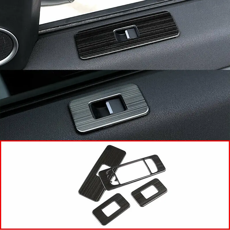 

For Discovery Sport 2015-2019 Steel Black Brushed Window Lift Switch Button Frame