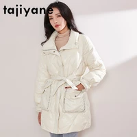 womens 2021 winter jackets white duck down coats woman parkas korean style female long coat high quality abrigo tn1124