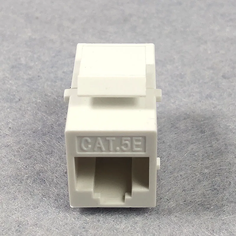 

Cat5e white 8PIN Connector RJ45 Socket Gold plated 8Pins Plastic Socket Cable Adapter