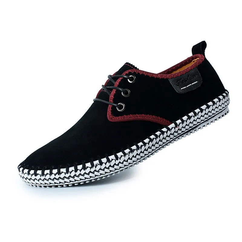 Новинка Сезон осень Мужская повседневная кожаная обувь для вождения Мягкая