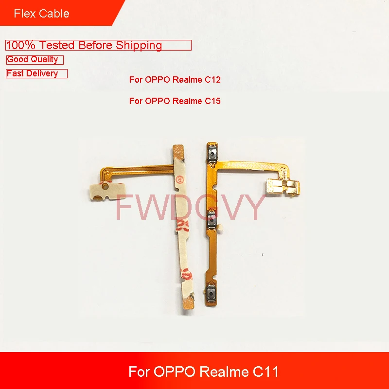 

Сменный кабель для OPPO Realme C11 / C12 / C15 гибкий кабель питания и громкости, Боковая кнопка включения и выключения, гибкий кабель, запасные части д...