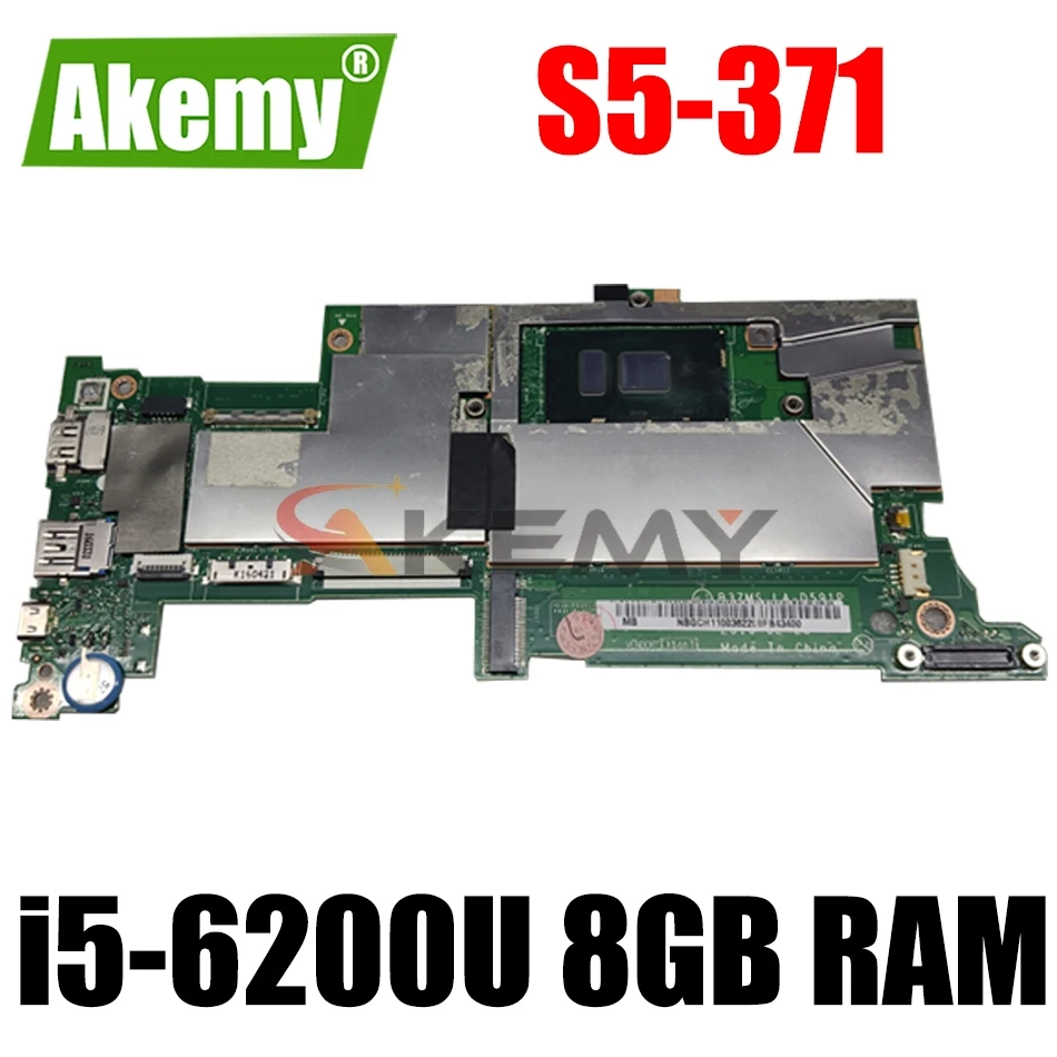 

Материнская плата NBGCH11004 для Acer Aspire S5-371, материнская плата для ноутбука, системная плата с Φ 8GB RAM 100%, полностью протестирована