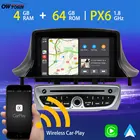 Автомобильный DVD-плеер PX6, 4 Гб + 64 ГБ, Android 10,0, для Renault Megane 3 III Fluence 2009-2016, головное устройство, радиогпс-навигация, автомобильный CarPlay DSP