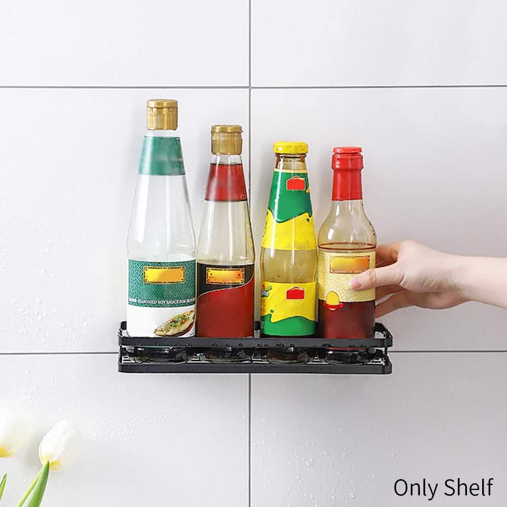 

2pcs Shower Caddy Iron Quick Drain Home Storage Spices Rack Rustproof For Shampoo Kitchen Organizer Bathroom Shelf Wall Mount