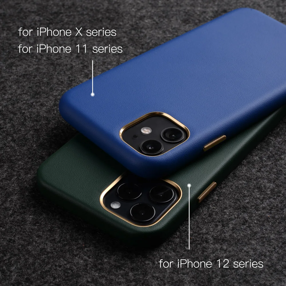 

YMW Leather Case for iPhone 12 Pro Max mini 11 Xs Xr X Business High-end Luxury Fashion Premium PU Leather Phone Cases Cover