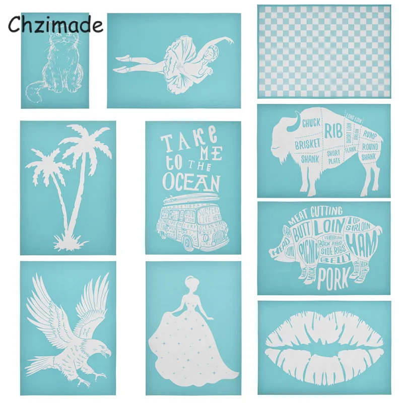 10 шт. трафареты на Шелковый экран для украшения дома|Штампики| |