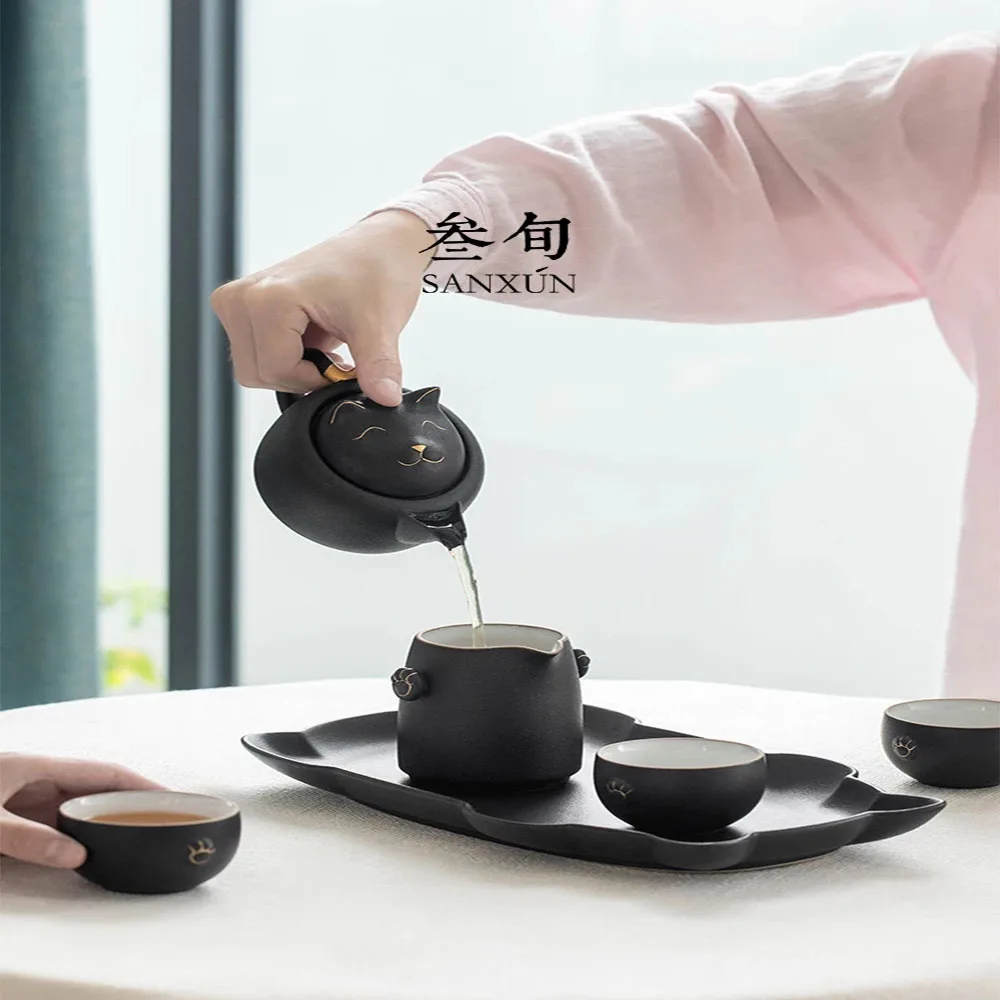 

Home High Quality Travel Nordic Tea Set Ceramic Outdoor Luxury Tea Office Set Living Room Gift Box Teaset Home & Garden TZCJTZ