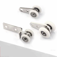 45x19mm metal bearing pulley block with two plastic wheel for wardrobe cupboard window cabinet sliding doors hardware