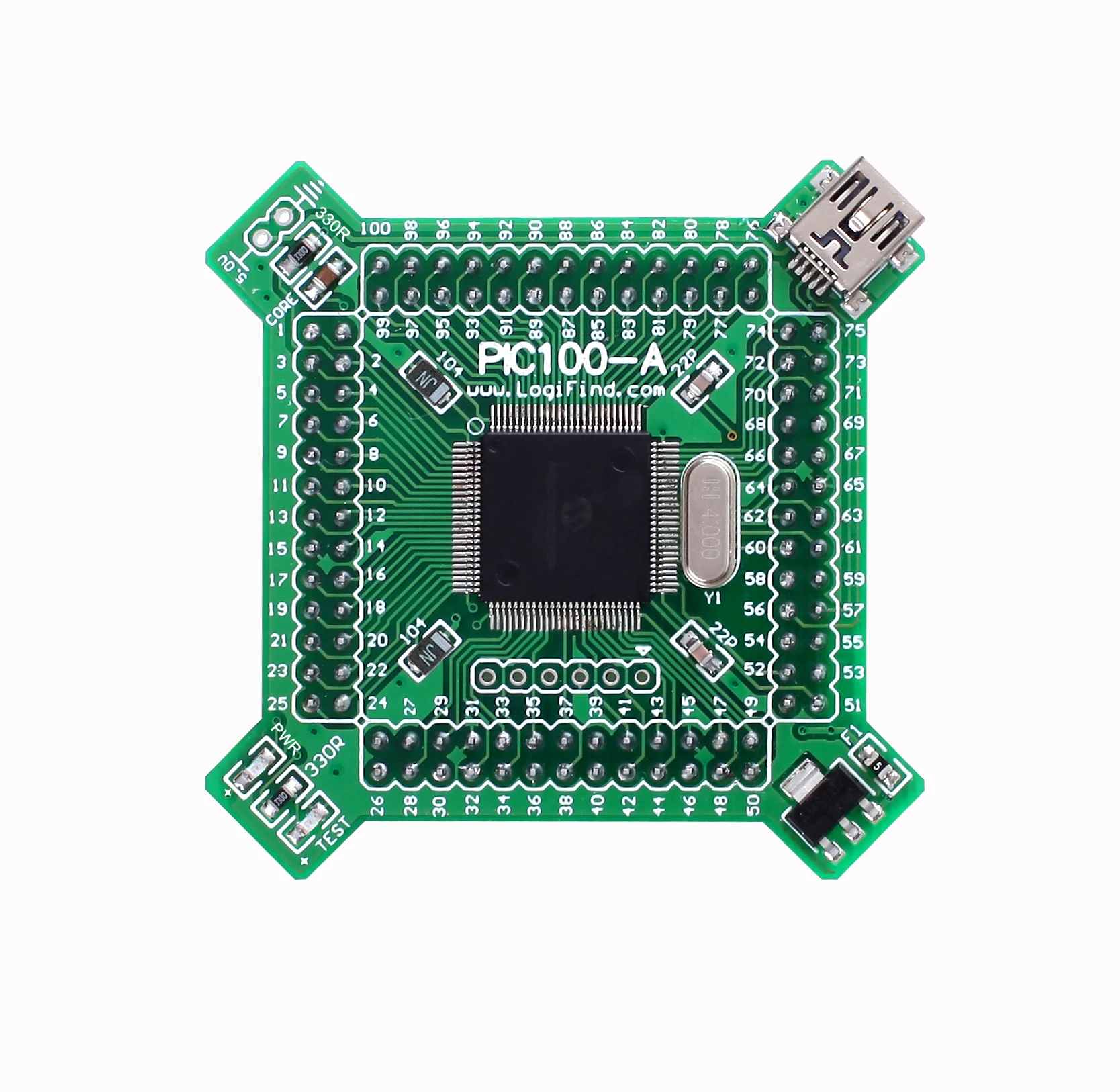 DsPIC микроконтроллер обучающая макетная плата основная панель с DsPIC33FJ256MC710A |