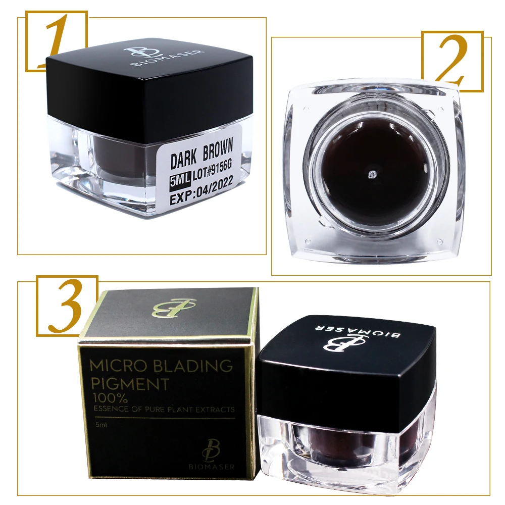 Biomaser 6 шт./компл. высокое качество микроблейдинг пигмент для бровей Перманентный
