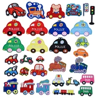 31pcs cartoon animation car series diy iron patches for clothing jackets sew on ironing embroidery patch appliques t shirt badge