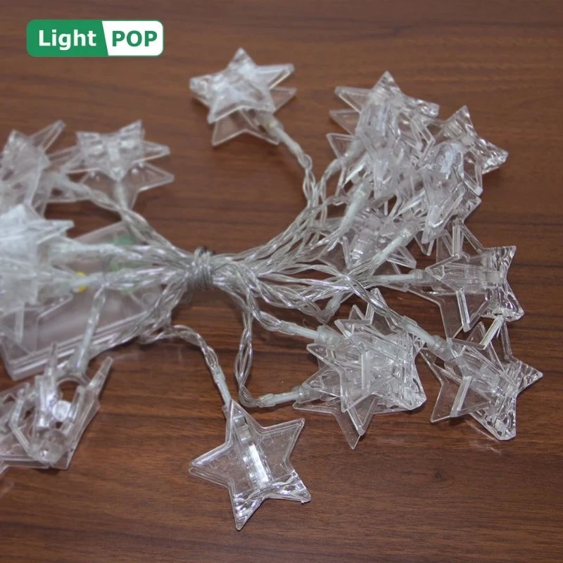 

Star Clip LED Lights String Photo Birthday Present Garland On The Window Girls Room Christmas And New Year Decoration Lights