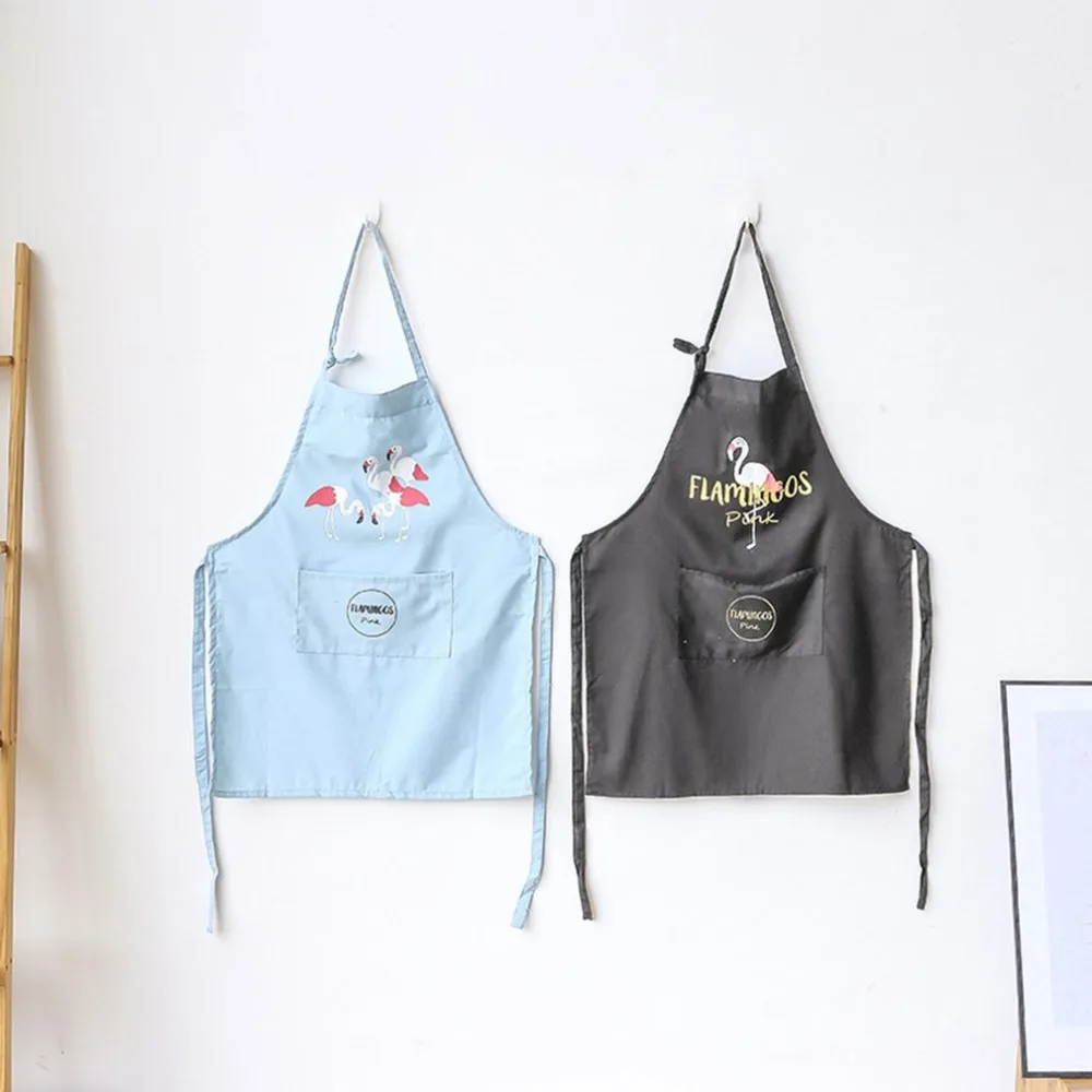 Фартук в стиле фламинго хлопок и лен простой фартук мужской женский не грязный