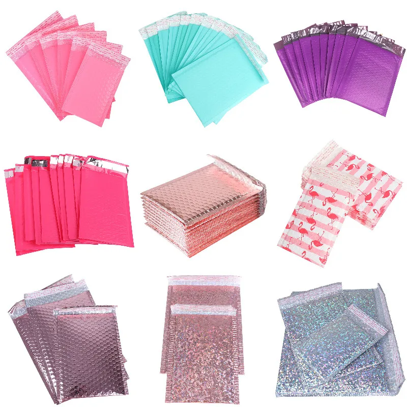 

10pcs/pack Bubble Envelope Foam Foil Shipping Mailing Bag Waterproof Shockproof Bubble Mailer Envelopes for Gift Packaging