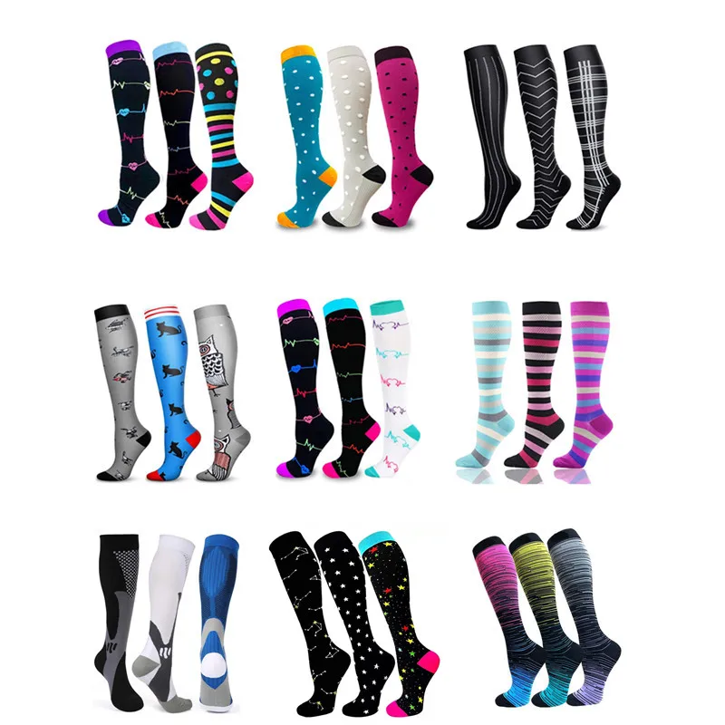 

Multi Pairs Dropshipping Compression Stockings Unisex Varicose Veins Socks Medical For Men & Women Nurse Running Flight Travels