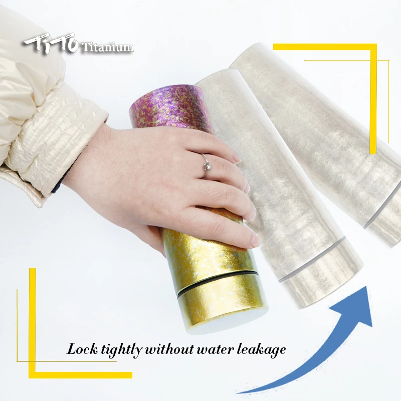 Термокружка Из чистого титана термос двойная чашка для воды пива чая кофе