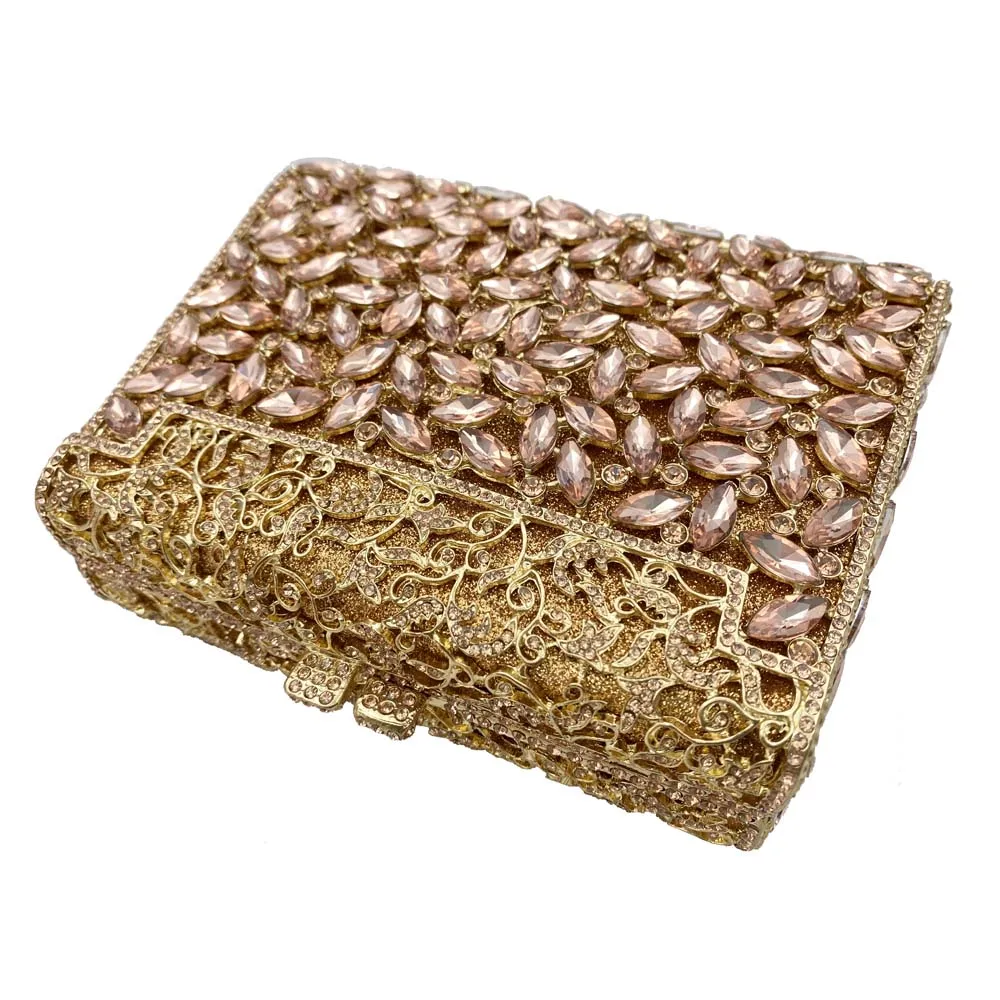 Diamond Evening Clutch Bag For Women Wedding Crystal Clutch Purse Chain Shoulder Bag Small Party Rhinestone Handbag