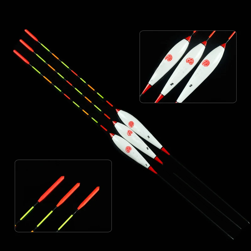 3pcs/lot Fishing Float Buoy Barr Wood Tail Stick Floating Bobber Vertical Flotador Pesca Bobbers Tackles Tools|Поплавки для